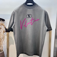 [홍콩명품.Valentino] 발렌티노 25SS 로고 프린트 워싱 반팔 티셔츠 (그레이), BM19704, YS, 홍콩명품의류,구매대행,온라인명품