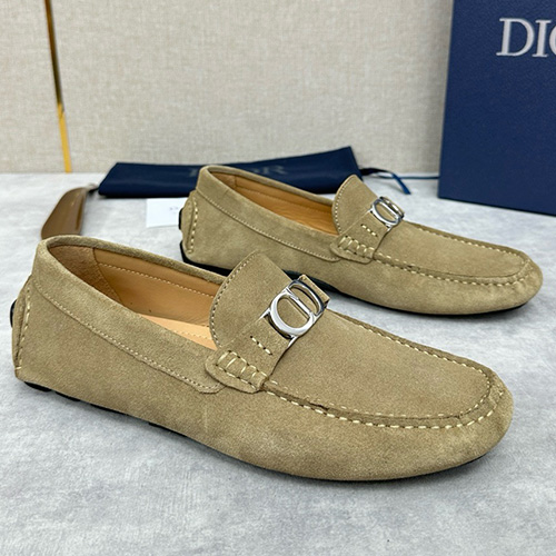[홍콩명품,Christian Dior] 디올 25SS 로고 레더 가죽 구두 로퍼 (베이지), SE4678, ALW, 명품스니커즈,운동화,구두,로퍼,하이탑,신발
