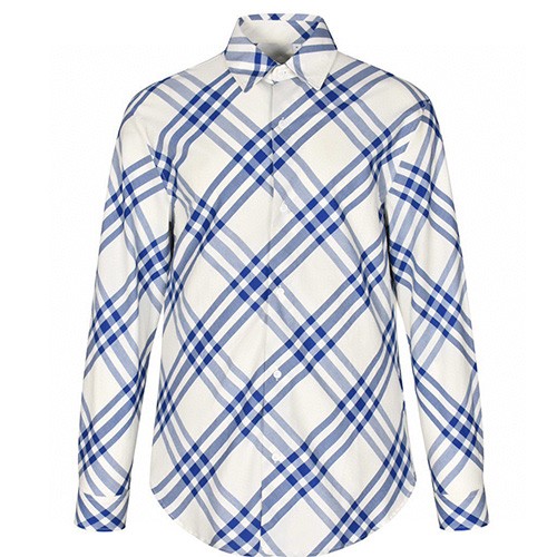 [홍콩명품.Burberry] 버버리 25SS 로고 체크패턴 남방 셔츠 (화이트), BM20002, S1F, 홍콩명품의류,구매대행,온라인명품