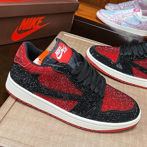 [홍콩명품.NIKE] 나이키 25SS 에어 조던 로우탑 스니커즈 운동화 (블랙-레드), SE4713, S1, 명품스니커즈,운동화,구두,로퍼,하이탑,신발