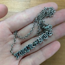 [가격문의][홍콩명품.Chrome Hearts] 크롬하츠 25SS 로고 FUCK YOU 925실버 40cm 목걸이, ET2824, CR1, 홍콩명품의류,구매대행,온라인명품