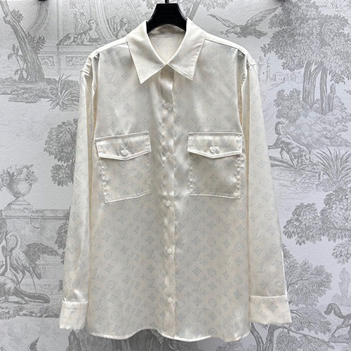 [홍콩명품.LOUIS VUITTON] 루이비통 25SS 로고 여성 모노그램 남방 셔츠 (아이보리), BM20591, GBG, 홍콩명품의류,구매대행,온라인명품