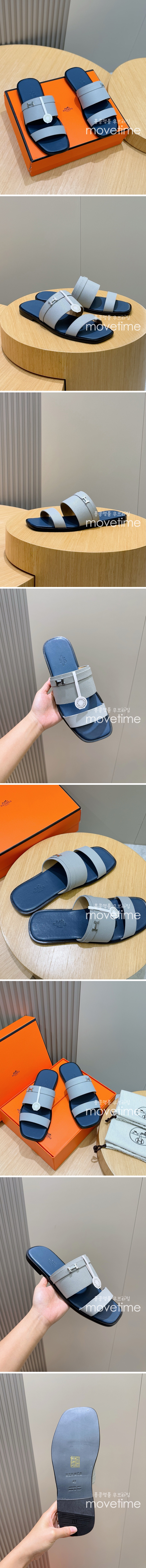 [홍콩명품.Hermes] 에르메스 25SS 로고 PARIS 샌들 슬리퍼 (그레이), SE4842, S2, 명품스니커즈,운동화,구두,로퍼,하이탑,신발