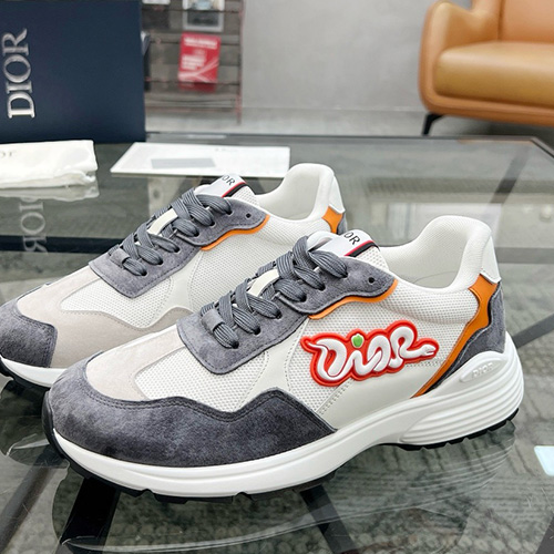 [홍콩명품,Christian Dior] 디올 25SS 로고 레더 가죽 스니커즈 운동화 (화이트-그레이), SE4868, S2, 명품스니커즈,운동화,구두,로퍼,하이탑,신발