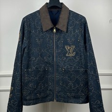 [홍콩명품.LOUIS VUITTON] 루이비통 25SS 로고 데님 자켓 1AFWXN + 데님 팬츠 진 청바지 상하의 세트, BM20692, JU, 홍콩명품의류,구매대행,온라인명품