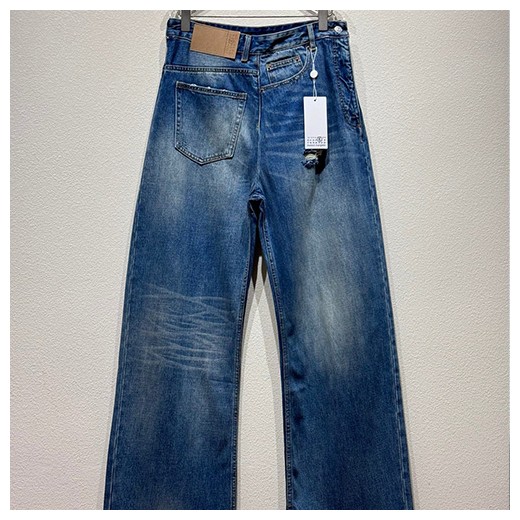 [홍콩명품.Maison Margiela] 메종마르지엘라 25SS 로고 빈티지 오버핏 데님 팬츠 진 청바지 (2컬러), BM20750, KB, 홍콩명품의류,구매대행,온라인명품