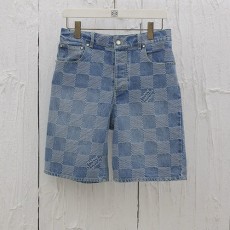 [홍콩명품.LOUIS VUITTON] 루이비통 25SS 로고 다미에 데님 쇼츠 반바지, BM20757, KB, 홍콩명품의류,구매대행,온라인명품