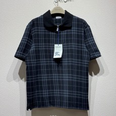 [홍콩명품.Burberry] 버버리 25SS 로고 체크 패턴 하프 지퍼 카라 반팔 티셔츠 + 쇼츠 반바지 상하의 세트 (블랙), BM20813, KB, 홍콩명품의류,구매대행,온라인명품