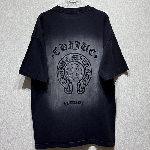 [홍콩명품.Chrome Hearts] 크롬하츠 25SS 로고 워싱 반팔 티셔츠 (2컬러), BM20814, KB, 홍콩명품의류,구매대행,온라인명품