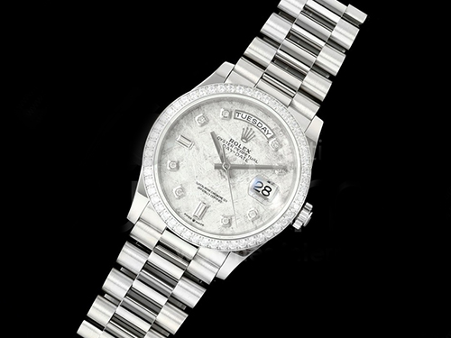 [홍콩명품. ROLEX] 로렉스 데이데이트 36mm 다이아몬드 베젤 운석 다이얼
