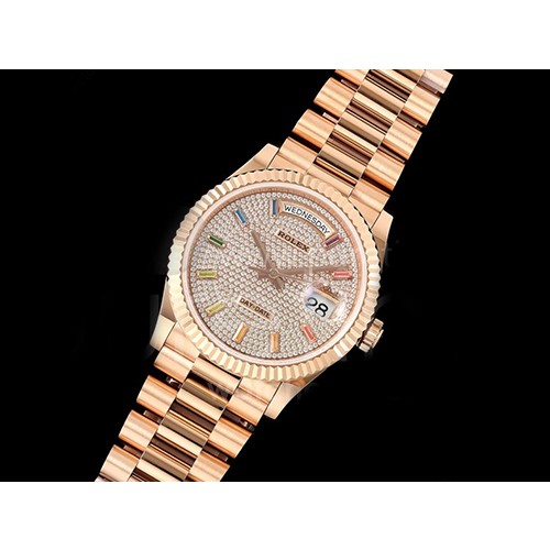 [홍콩명품. ROLEX] 로렉스 롤렉스 데이데이트 36mm 로즈골드 다이아몬드 다이얼