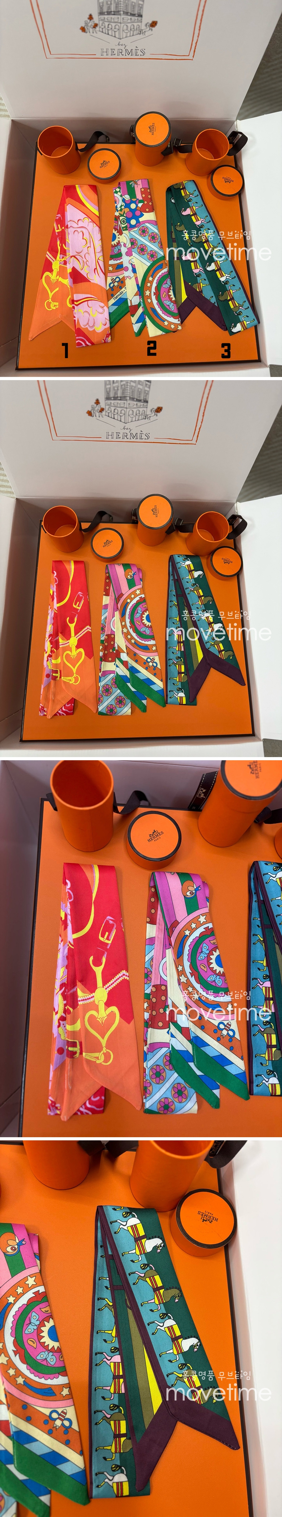 [홍콩명품.Hermes] 에르메스 25SS 로고 패턴 실크 스카프 머플러 (3컬러), ET3039, H3, 명품레플리카