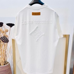 [홍콩명품.LOUIS VUITTON] 루이비통 25SS 로고 자수 반팔 티셔츠 (화이트), BM20971, YS, 홍콩명품의류,구매대행,온라인명품