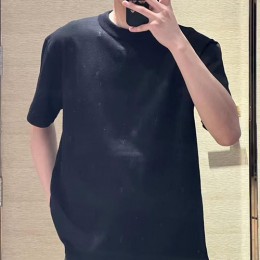 [홍콩명품.LOUIS VUITTON] 루이비통 25SS 로고 LV패턴 니트 반팔 티셔츠 (블랙), BM20987, JU, 홍콩명품의류,구매대행,온라인명품