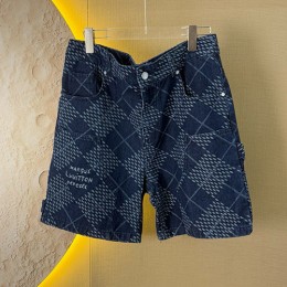 [홍콩명품.LOUIS VUITTON] 루이비통 25SS 로고 다미에 데님 쇼츠 반바지, BM21038, JU, 홍콩명품의류,구매대행,온라인명품