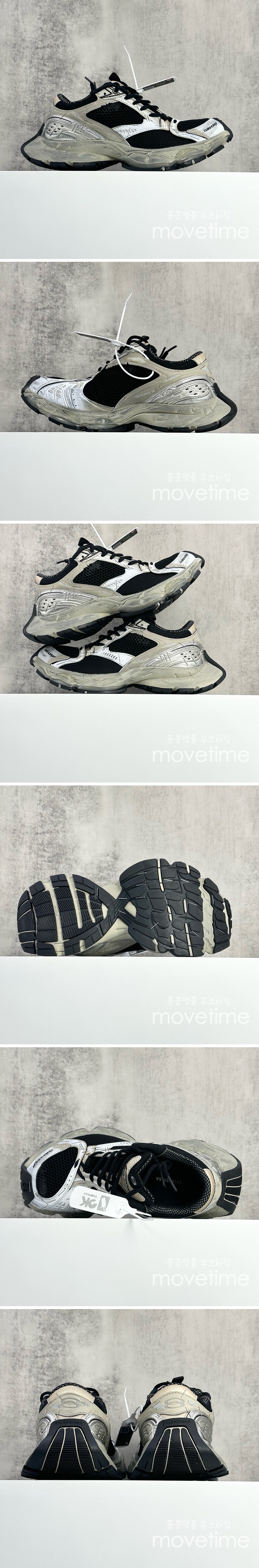 [홍콩명품.BALENCIAGA] 발렌시아가 25SS 로고 남여 Runner 3 스니커즈 운동화 (블랙-실버), SE4977, S3, 명품스니커즈,운동화,구두,로퍼,하이탑,신발