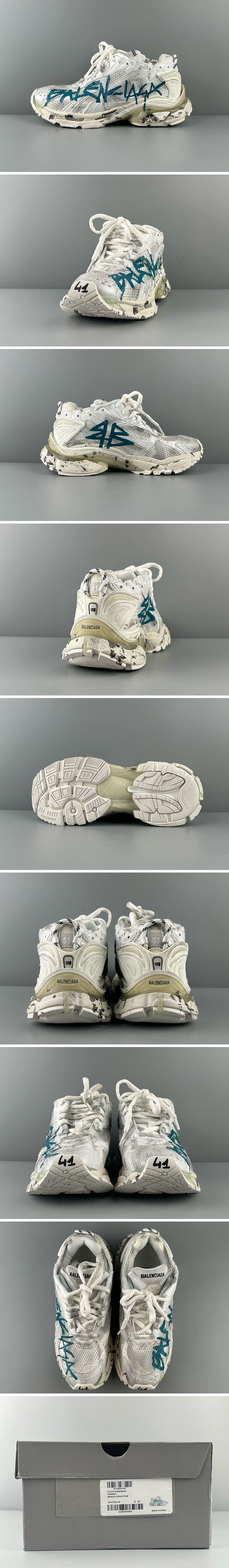 [홍콩명품.BALENCIAGA] 발렌시아가 25SS 로고 남여 Runner 7.0 스니커즈 운동화 (화이트), SE4999, S3, 명품스니커즈,운동화,구두,로퍼,하이탑,신발