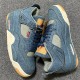 [홍콩명품.NIKE] 나이키 25SS 로고 남여 에어 조던 AJ4 Retro 스니커즈 운동화 (데님), SE5009, S3, 명품스니커즈,운동화,구두,로퍼,하이탑,신발