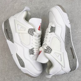 [가격문의][홍콩명품.NIKE] 나이키 25SS 로고 남여 에어 조던 AJ4 Retro 스니커즈 운동화 (화이트-그레이), SE5010, S3, 명품스니커즈,운동화,구두,로퍼,하이탑,신발