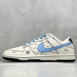 [가격문의][홍콩명품.NIKE] 나이키 25SS 로고 남여 SB DUNK BAPE 콜라보 로우탑 스니커즈 운동화 (화이트-스카이블루), SE5033, S3, 명품스니커즈,운동화,구두,로퍼,하이탑,신발