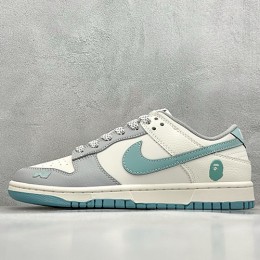 [가격문의][홍콩명품.NIKE] 나이키 25SS 로고 남여 SB DUNK BAPE 콜라보 로우탑 스니커즈 운동화 (화이트-그레이-스카이블루), SE5035, S3, 명품스니커즈,운동화,구두,로퍼,하이탑,신발