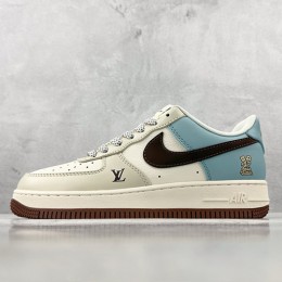 [가격문의][홍콩명품.NIKE] 나이키 25SS 로고 남여 Air Force 스니커즈 운동화 (아이보리-스카이블루), SE5038, S3, 명품스니커즈,운동화,구두,로퍼,하이탑,신발