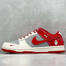 [가격문의][홍콩명품.NIKE] 나이키 25SS 로고 남여 SB DUNK BAPE 콜라보 로우탑 스니커즈 운동화 (아이보리-그레이-레드), SE5044, S3, 명품스니커즈,운동화,구두,로퍼,하이탑,신발