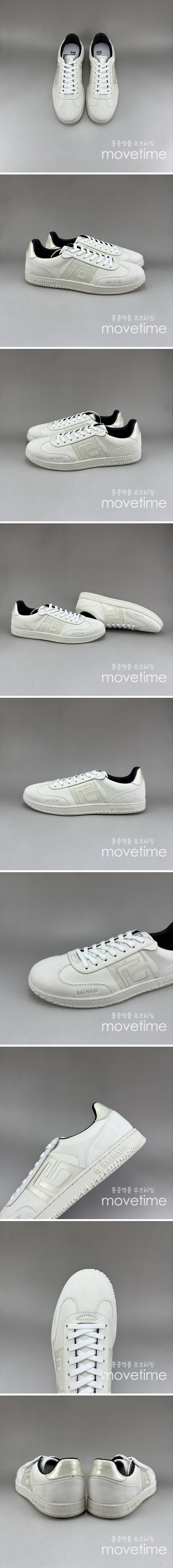 [홍콩명품.BALMAIN] 발망 25SS 로고 레더 가죽 스니커즈 운동화 (화이트), SE5045, S3, 명품스니커즈,운동화,구두,로퍼,하이탑,신발