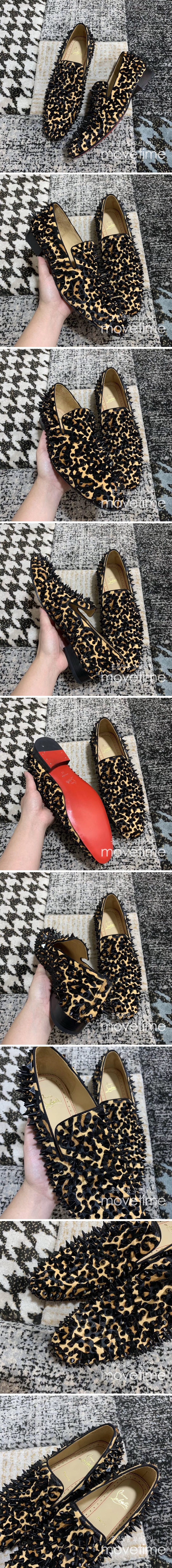 [홍콩명품.Christian Louboutin] 크리스챤루부탱 25SS 로고 레더 가죽 로퍼 구두 (베이지-블랙 장식), SE5054, S3, 명품스니커즈,운동화,구두,로퍼,하이탑,신발