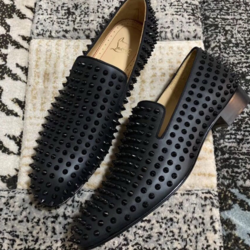 [홍콩명품.Christian Louboutin] 크리스챤루부탱 25SS 로고 레더 가죽 정장 구두 (블랙), SE5058, S3, 명품스니커즈,운동화,구두,로퍼,하이탑,신발