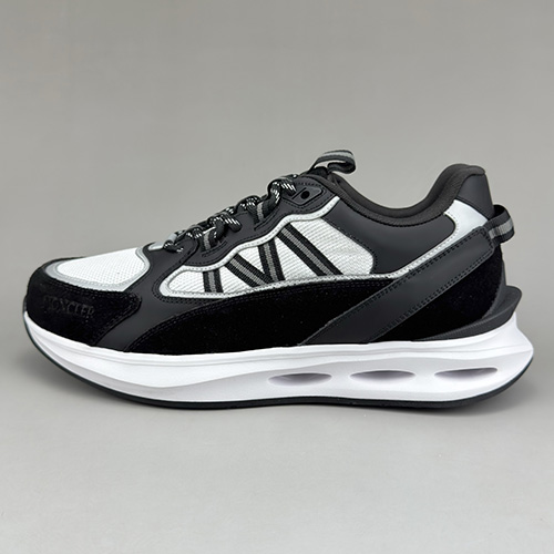 [홍콩명품.MONCLER] 몽클레어 25SS 로고 레더 가죽 스니커즈 운동화 (블랙-화이트), SE5069, S3, 명품스니커즈,운동화,구두,로퍼,하이탑,신발