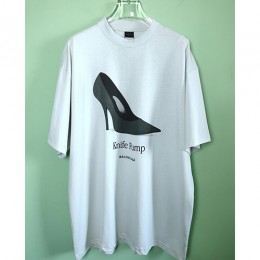 [가격문의][홍콩명품.BALENCIAGA] 발렌시아가 25SS 로고 그래픽 프린트 반팔 티셔츠 (화이트), BM21046, JL, 홍콩명품의류,구매대행,온라인명품