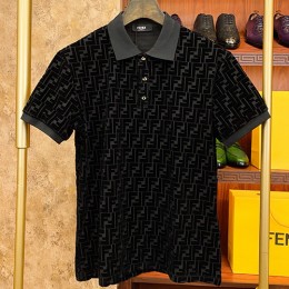[가격문의][홍콩명품,FENDI] 펜디 25SS 로고 FF패턴 카라 폴로 반팔 티셔츠 (블랙), BM21059, S1F, 홍콩명품의류,구매대행,온라인명품