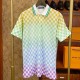 [가격문의][홍콩명품.LOUIS VUITTON] 루이비통 25SS 로고 다미에 그라데이션 카라 폴로 반팔 티셔츠 (화이트), BM21066, S1F, 홍콩명품의류,구매대행,온라인명품