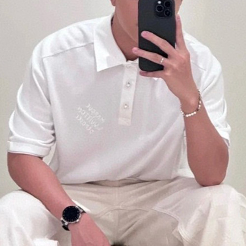 [홍콩명품.LOUIS VUITTON] 루이비통 25SS 로고 자수 카라 폴로 니트 반팔 티셔츠 (2컬러), BM21092, KOO, 홍콩명품의류,구매대행,온라인명품