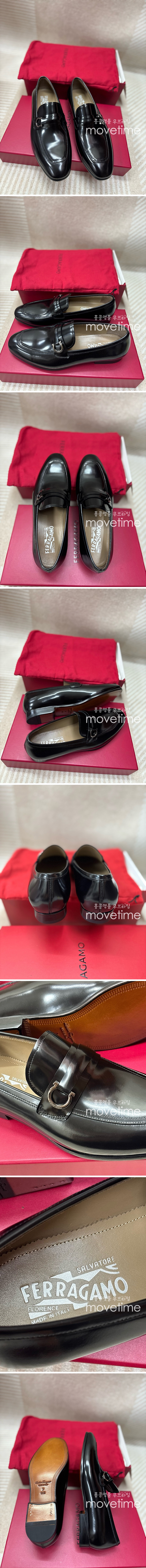 [홍콩명품.FERRAGAMO] 페레가모 25SS 로고 레더 가죽 로퍼 구두 (블랙), SE5095, H3, 명품스니커즈,운동화,구두,로퍼,하이탑,신발