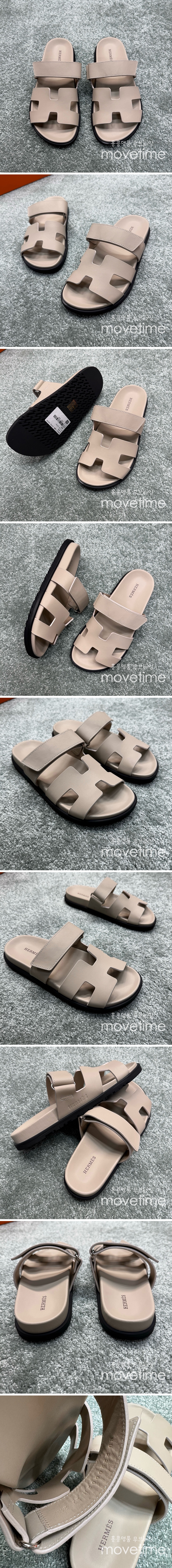 [홍콩명품.Hermes] 에르메스 25SS 로고 남여 레더 가죽 시프레 샌들 (베이지), SE5240, GHS, 명품스니커즈,운동화,구두,로퍼,하이탑,신발