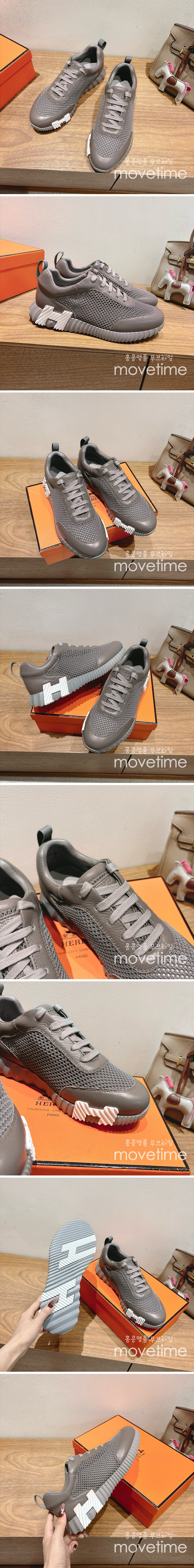 [홍콩명품.Hermes] 에르메스 25SS 로고 남여 바운싱 스니커즈 운동화 (다크그레이), SE5246, GHS, 명품스니커즈,운동화,구두,로퍼,하이탑,신발