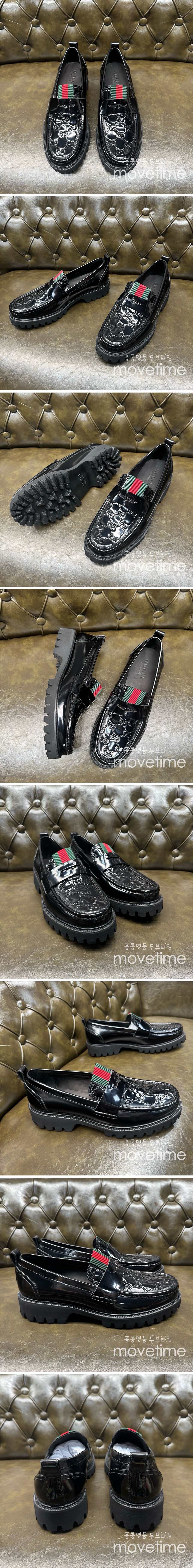 [홍콩명품.Gucci] 구찌 25SS 로고 레더 가죽 로퍼 구두 (블랙), SE5272, GHS, 명품스니커즈,운동화,구두,로퍼,하이탑,신발