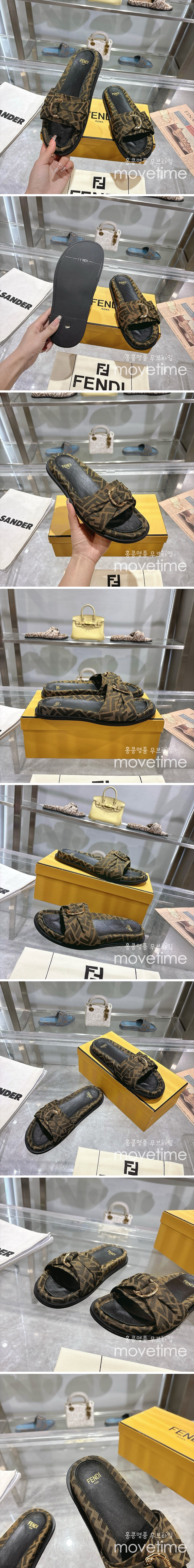 [홍콩명품,FENDI] 펜디 25SS 로고 남여 FF패턴 샌들 슬리퍼 (브라운), SE5285, GHS, 명품스니커즈,운동화,구두,로퍼,하이탑,신발