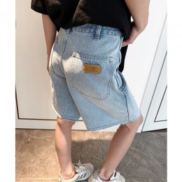 [홍콩명품.Maison Margiela] 메종마르지엘라 25SS 로고 여성 빈티지 데님 쇼츠 반바지, BM21244, BR, 홍콩명품의류,구매대행,온라인명품