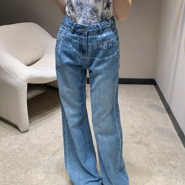 [홍콩명품.CHANEL] 샤넬 25SS 로고 여성 오버핏 데님 팬츠 진 청바지, BM21362, TBG, 명품레플리카,미러급,온라인쇼핑몰사이트