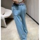 [홍콩명품,MIU MIU] 미우미우 25SS 로고 여성 오버핏 데님 팬츠 진 청바지, BM21363, TBG, 명품레플리카,미러급,온라인쇼핑몰사이트