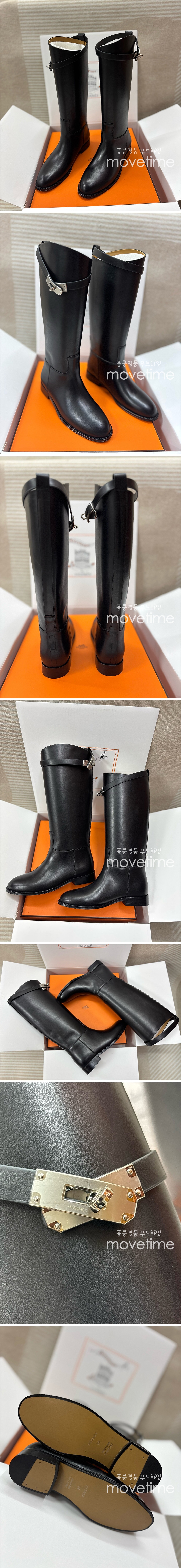 [홍콩명품.Hermes] 에르메스 25SS 로고 여성 레더 가죽 롱 부츠 (블랙), SE5329, H3, 명품스니커즈,운동화,구두,로퍼,하이탑,신발