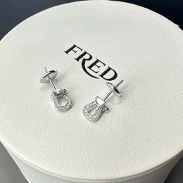 [홍콩명품.FRED] 프레드 25SS 로고 925실버 이어링 귀걸이 (10.3×0.62cm), ET3059, BUBU, 홍콩명품의류,구매대행,온라인명품