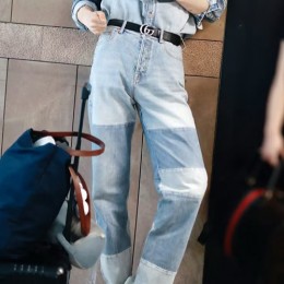 [가격문의][홍콩명품.Gucci] 구찌 25SS 로고 레이어드 데님 팬츠 진 청바지, BM21638, JU, 홍콩명품가방,명품쇼핑몰,크로스백,핸드백,구매대행