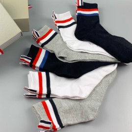 [홍콩명품.THOME BROWNE] 톰브라운 25SS 로고 명품 브랜드 모음 선물용 양말 종아리양말 롱삭스 6종, ET3105, NNT, 홍콩명품의류,구매대행,온라인명품