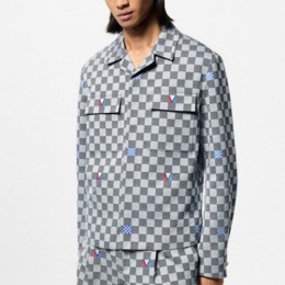 [홍콩명품.LOUIS VUITTON] 루이비통 25SS 로고 다미에 데님 자켓 1AFVN4 (그레이), BM21702, JL, 레플리카의류,미러급사이트