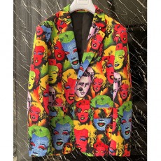 [가격문의][홍콩명품.PHILIPP PLEIN] 필립플레인 25SS 로고 그래픽 패턴 정장 수트 자켓 (블랙), BM21755, SAM, 레플리카의류,미러급사이트