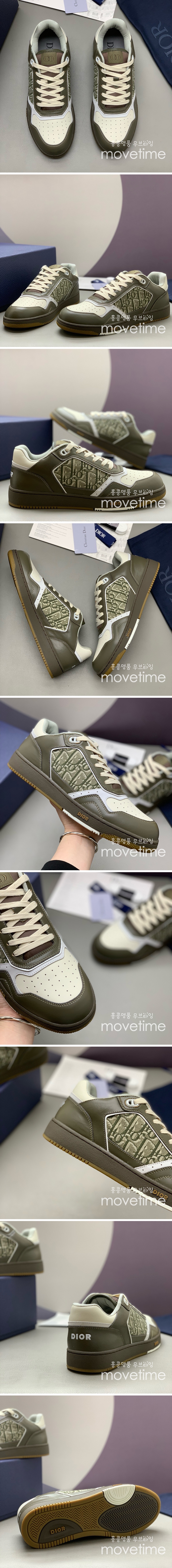 [홍콩명품,Christian Dior] 디올 25SS 로고 오블리크 B27 스니커즈 운동화 (카키), SE5346, PMD, 명품스니커즈,운동화,구두,로퍼,하이탑,신발